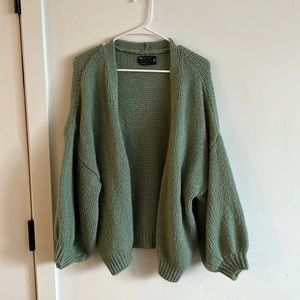 Oversized knitted cardigan